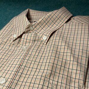 Arnold Palmer Mens L (16 1/2) Subtle Plaid Short Sleeve Shirt